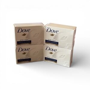 Dove White Beauty Bar Moisturizing Cream Soap 4 oz 4 Pack Bundle New Boxed